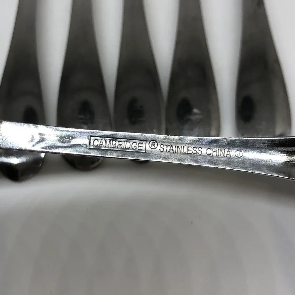 Cambridge SIENNA? Stainless Glossy Silverware Cocktail Seafood Forks Set Of 8